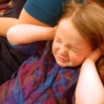 terrified child, scared little girl at revival meeting