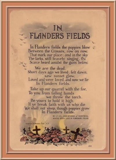 Flanders Fields, Veterans Day, Scheiss Weekly