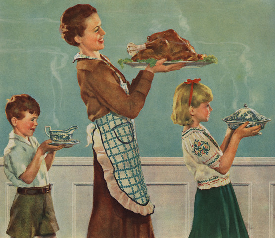 Thanksgiving, Crockwell, Mamacita