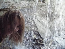 Sara in the waterfall