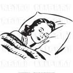 Sleeping woman, exhausted woman