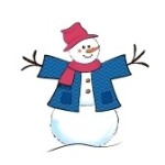 snowman in a coat