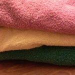 folded towels, kids' laundry