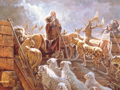 Noah, ark, animals, Scheiss Weekly