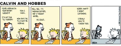 Calvin & Hobbes, ritalin, imagination