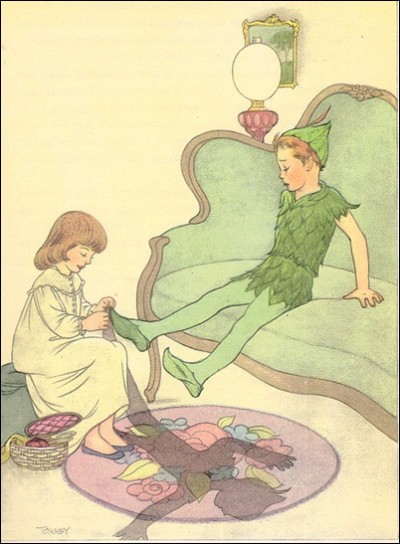 Peter Pan, Wendy, and the shadow