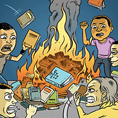 burning books, banned books week