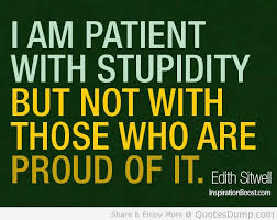 stupidity and patience